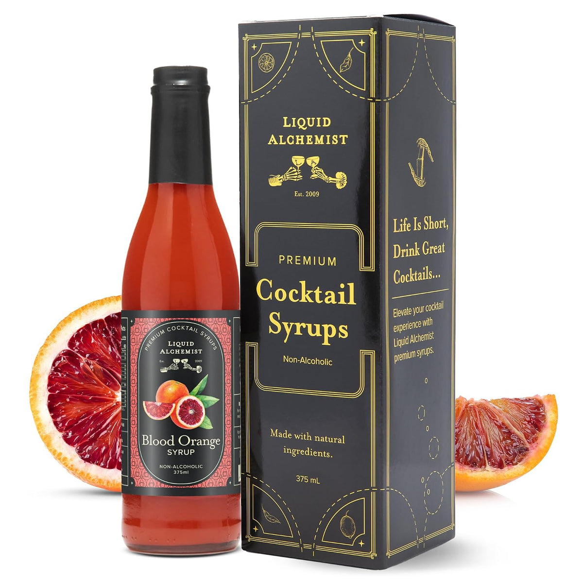 Liquid Alchemist Blood Orange Syrup for Drinks, Made with Real Ingredients | 12.7oz, 1 Pack