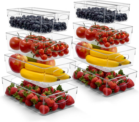 Sorbus Fridge Organizers and Storage, Clear Bins (10 Pack)