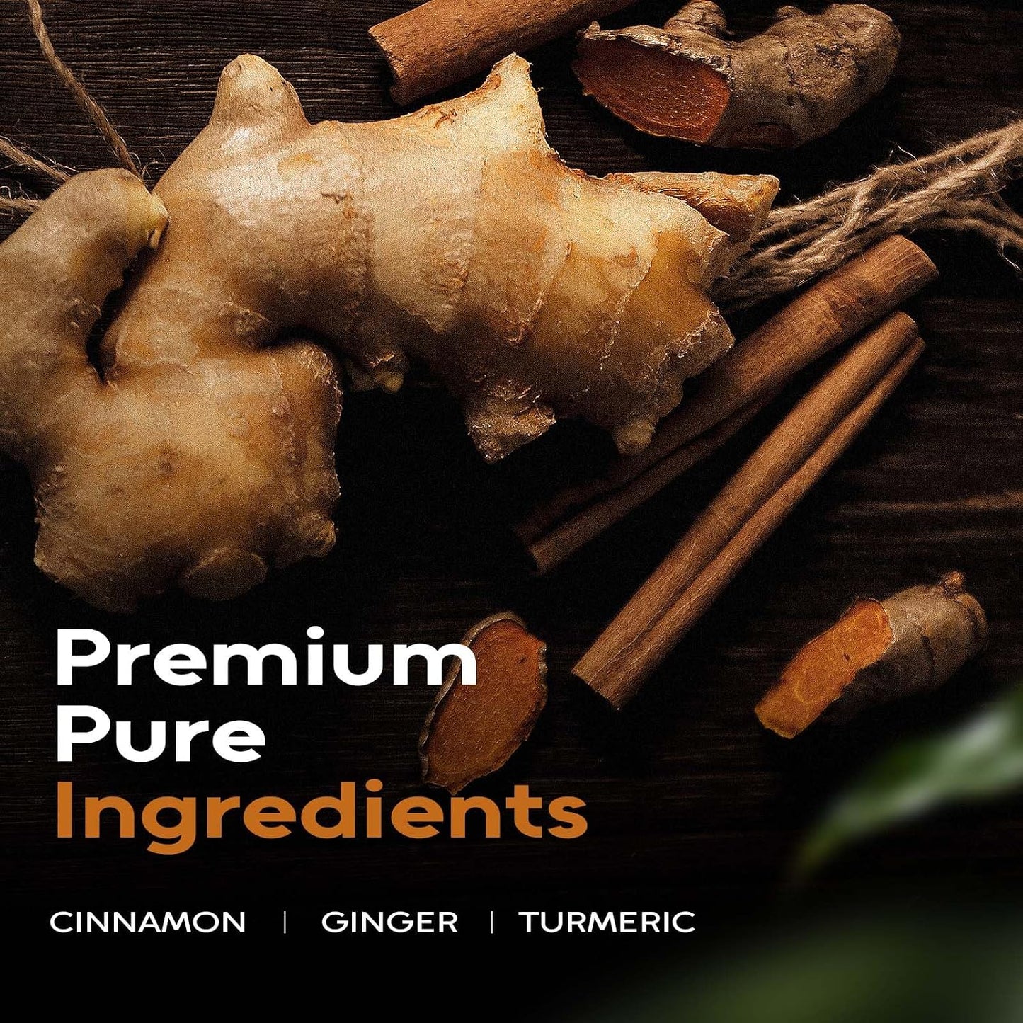 FullChea - Turmeric Ginger Cinnamon Tea Bags, 120 Count, Dried Herbal Blend | Pure turmeric ginger cinnamon herbal tea, naturally rich in antioxidants, Non-GMO, caffeine-free and easy to brew hot or iced