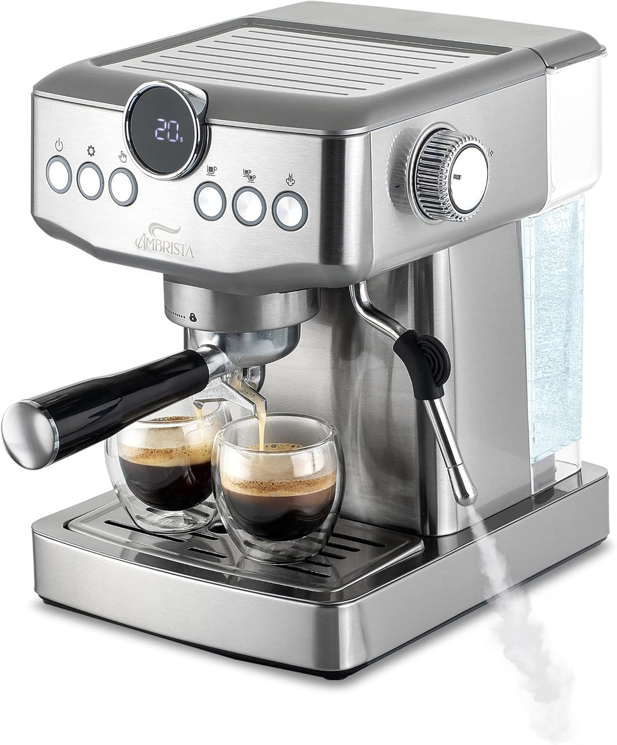 Espresso Machine, 20 Bar, Steam Wand for Lattes and Cappuccinos