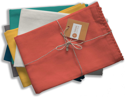 TARAN LIVING Kitchen Towels Dish Towels for Kitchen Tea Towels for Kitchen Bar Towels for Cloth Towels dishcloths - Solid