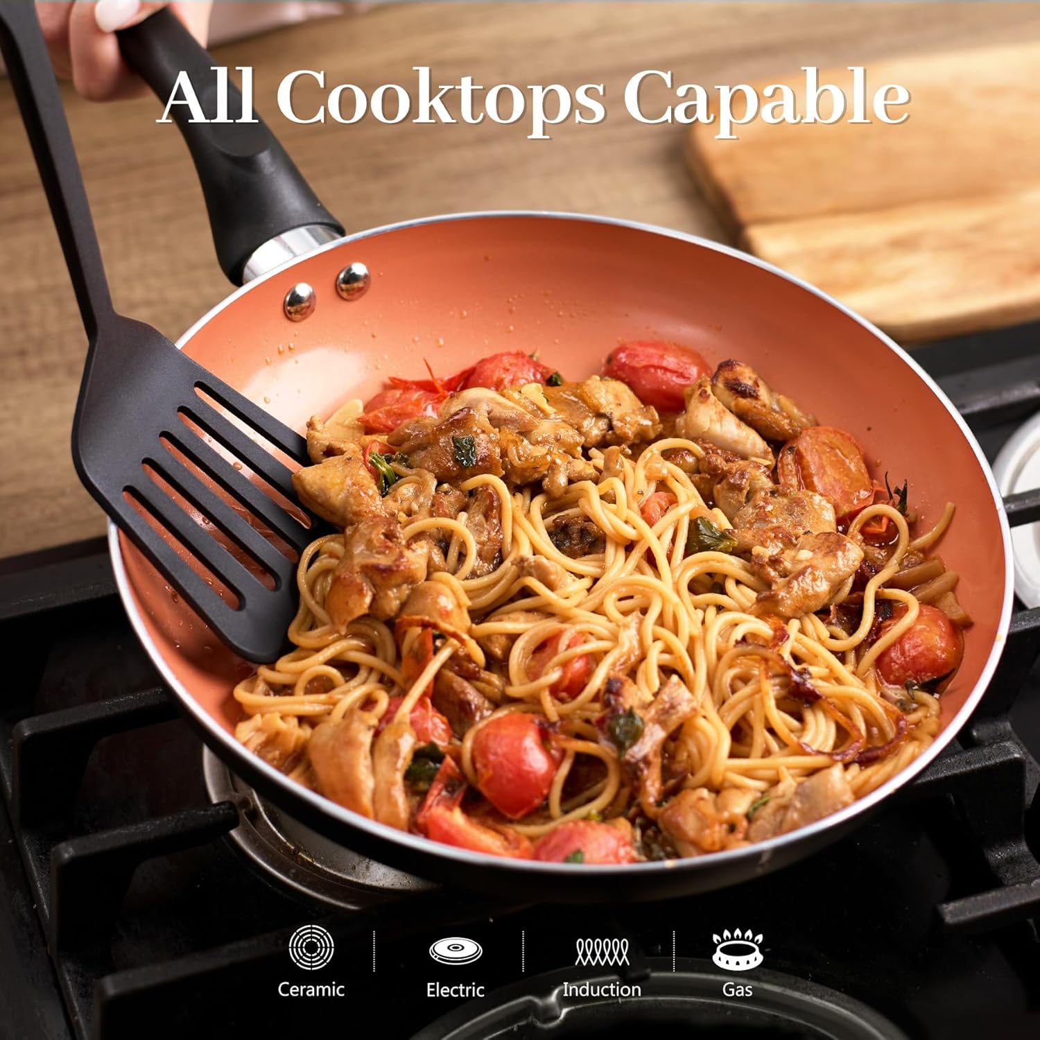 BECIGAR Ceramic Pots and Pans Set, 15PCS Nonstick Set Ceramic Cookware Set, Nonstick Pan Pots and Pans Set Non Stick Coo