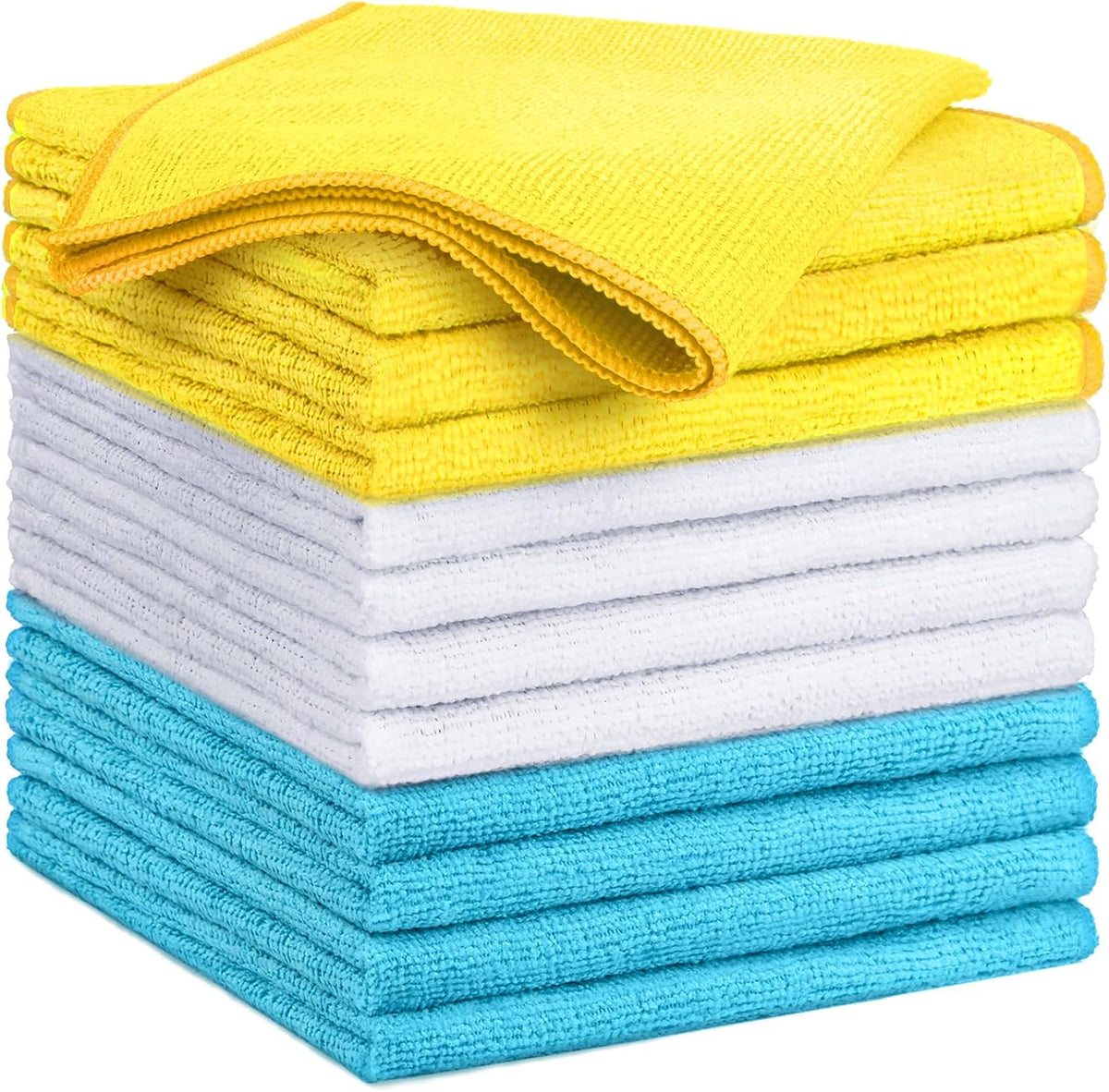 GLIMGLINT Microfiber Cleaning Cloth, 12 Pack Towels for Cars 14 X12 Inch