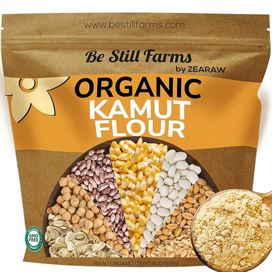 Be Still Farms Kamut Flour Organic Bulk - Bread Flour for Baking (4.8 lb) Khorasan - Organic Whole Wheat Flour Unbleached -