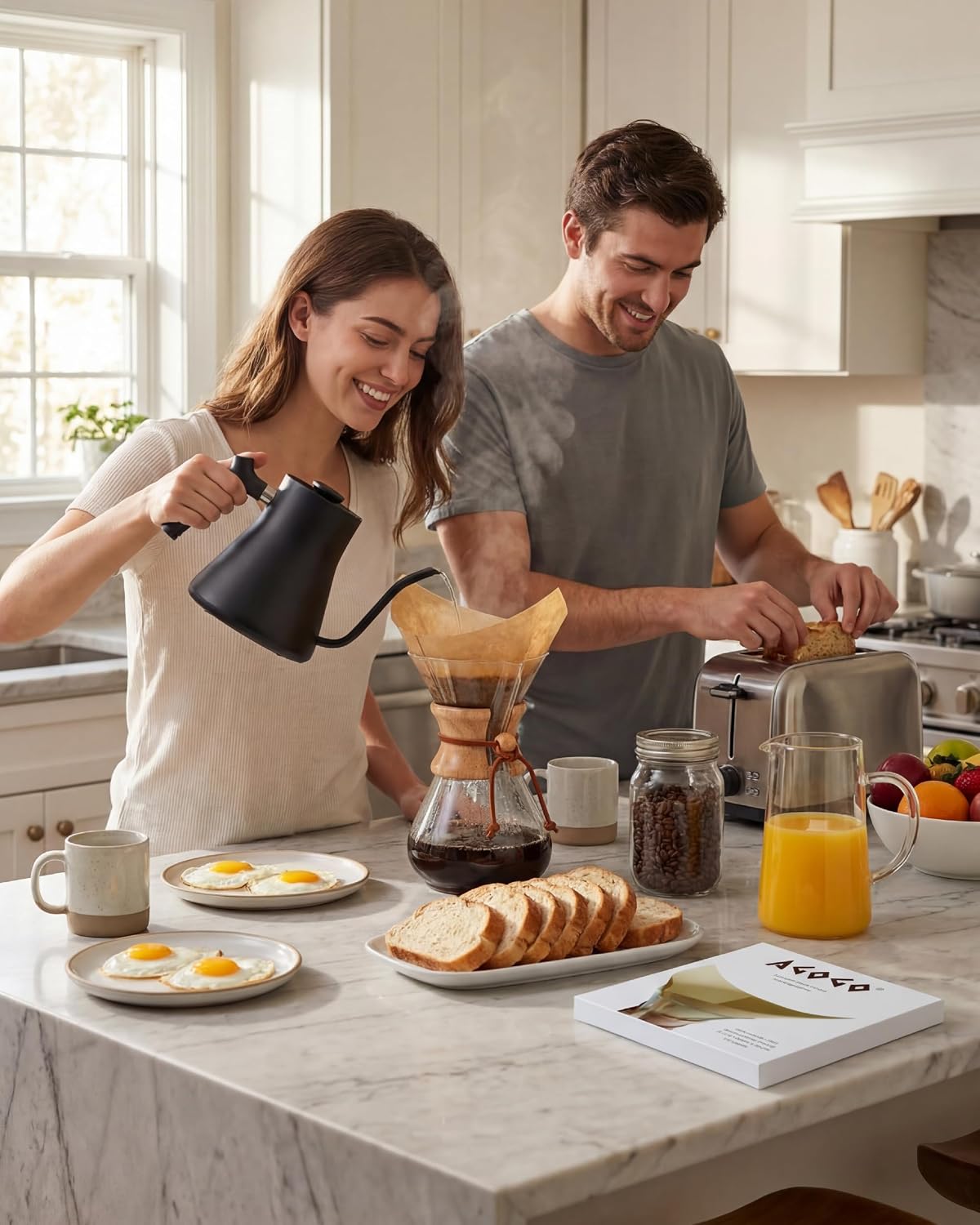 AGOGO Pour Over Coffee Maker Set, 34oz Classic Style, 50 Paper Filters