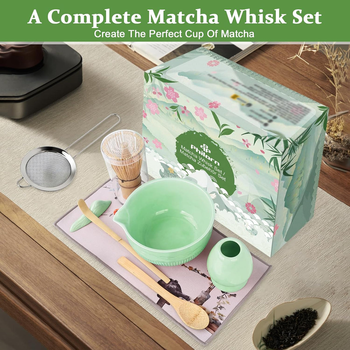 PHILORN Matcha Whisk Set
