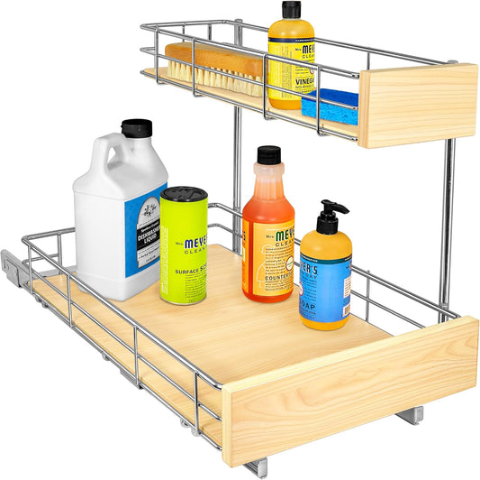 LYNK PROFESSIONAL® SELECT™ Pull Out Under Sink Kitchen Cabinet Organizer - 11.5 in. x 18 inch deep Drawer - Sliding Shelf