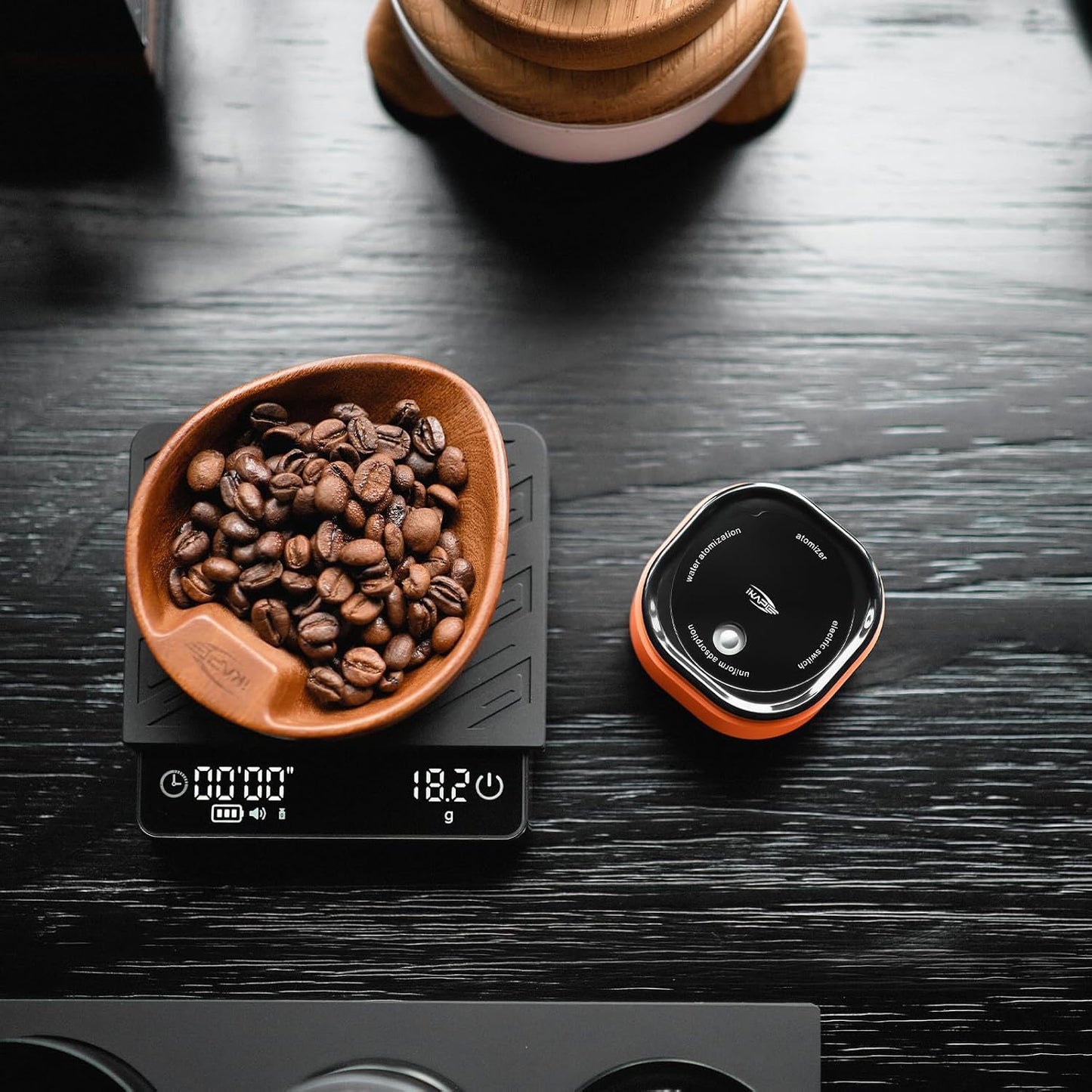 IKAPE Magnetic Rechargeable Coffee Bean Spray Bottle, 20ml Anti-Static RDT Tool for Espresso Grinders, Barista Coffee Accessories