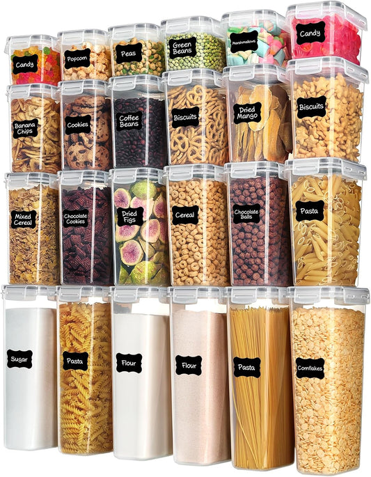 Vtopmart Airtight Food Storage Containers with Lids, 24 pcs, Gray