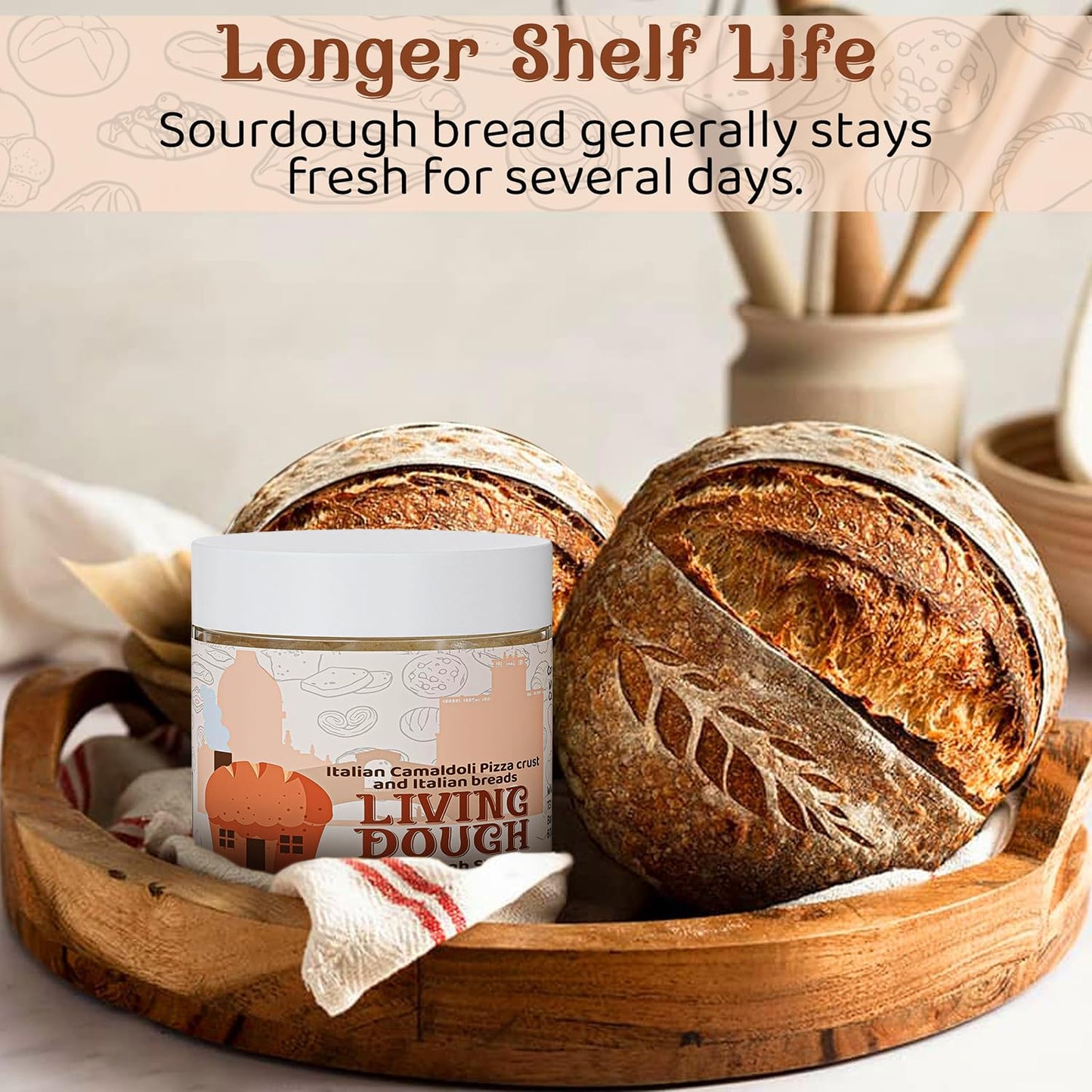 Italian Sourdough Starter Culture for Baking, Fresh &amp; Versatile, 3.5 Oz