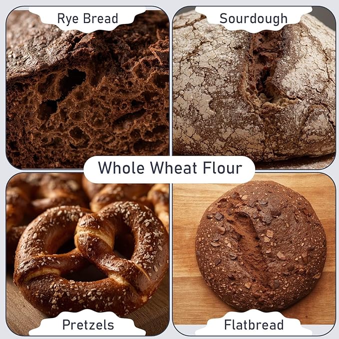Great River Milling Organic Dark Rye Flour | Whole Grain, Non-GMO, Kosher, Unbromated | Earthy Flavor for Rye Bread, Sourdough Starter, Bagels, Crackers & Artisan Baking | 5 Lb
