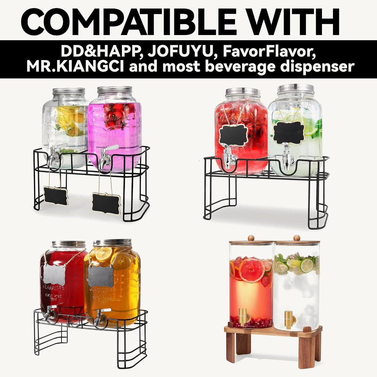 Drip Tray for Drink Dispenser, 1 Pack Rimmed Silicone Tray Mat for DD&amp;HAPP | Drip Catcher for Beverage Dispenser, Non-Slip Base, Catches Drips &amp; Spills, Protects Countertops, No Water Stains