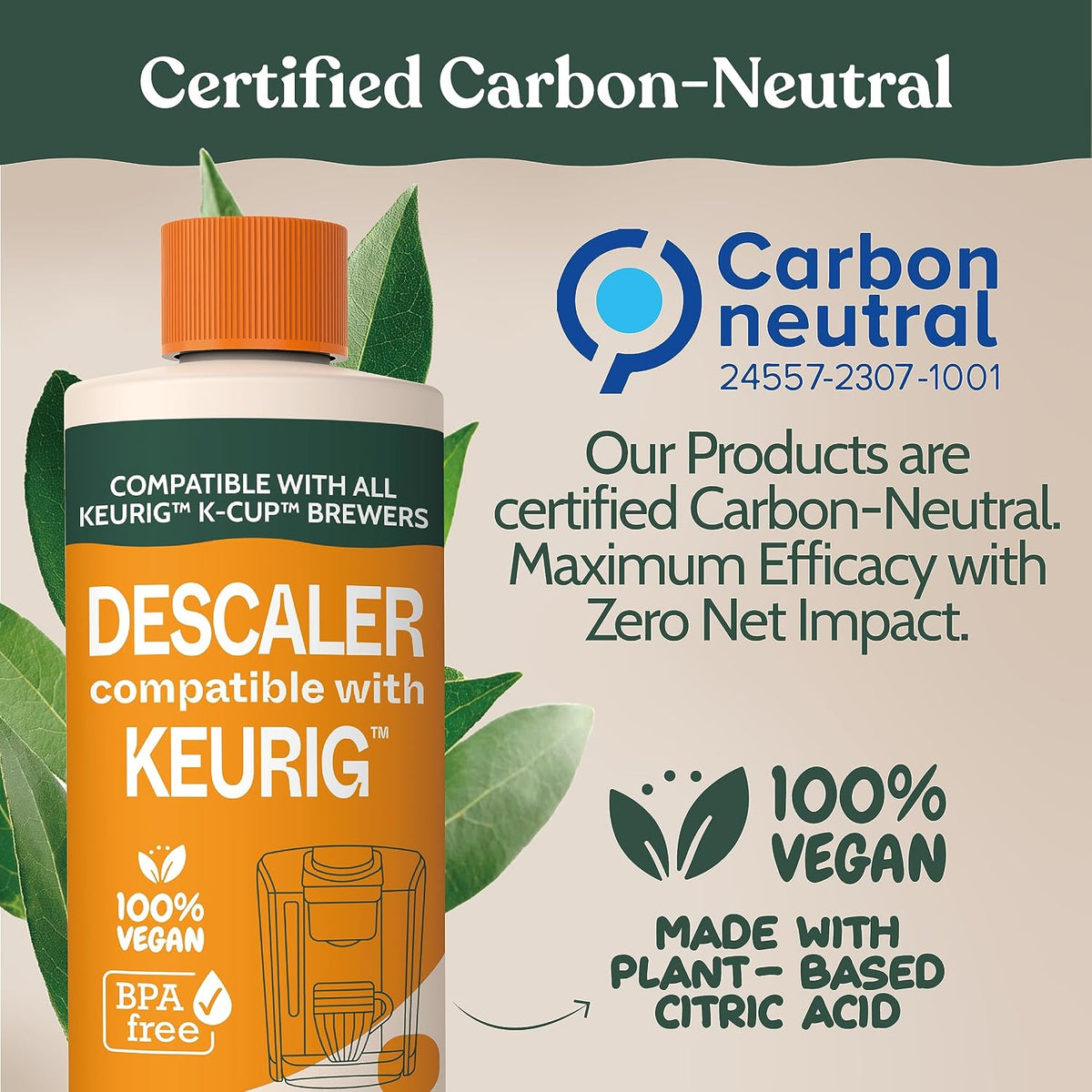 Roobi Keurig Compatible Descaling Solution &amp; Cleaning Kit | 500ml Keurig Descaler, 12 Cleaning Tablets, 1 Reusable Pod, 6 Water Filters, Carbon Neutral, 1 Year Supply