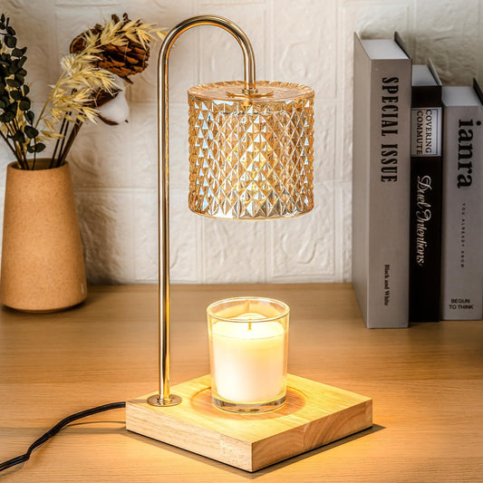 Lamp Candle Warmer with Timer, House Warming Gifts New Home, Candle Wax Warmer, Aesthetic Room Home Bedroom Decor, Amber