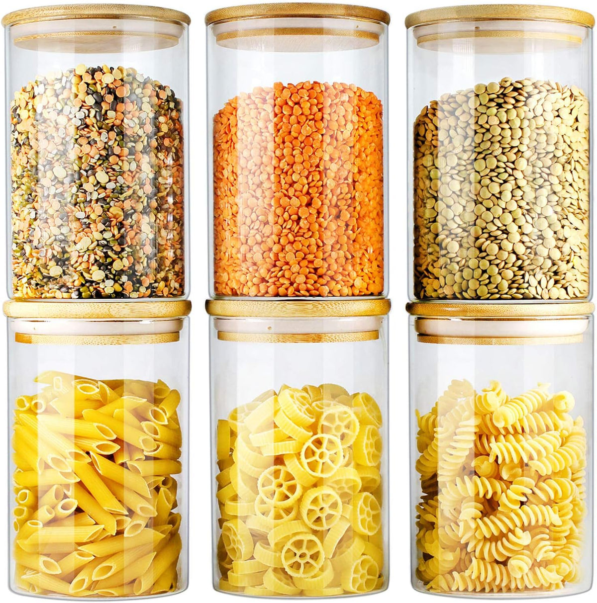 Glass Jar with Bamboo Lid (25oz)