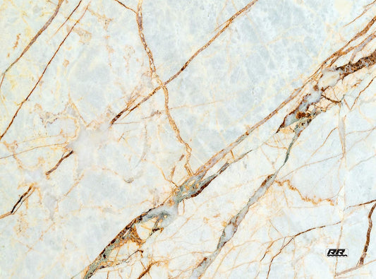 Rogue River Tactical White Brown Marbled Stone Pattern Textured Marble Art Kitchen Glass Cutting Board Modern Decorative