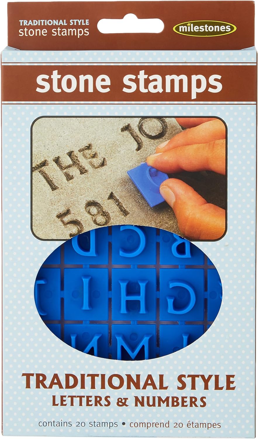 Midwest Products Traditional Letters and Numbers Stepping Stone Stamps (905-20510)