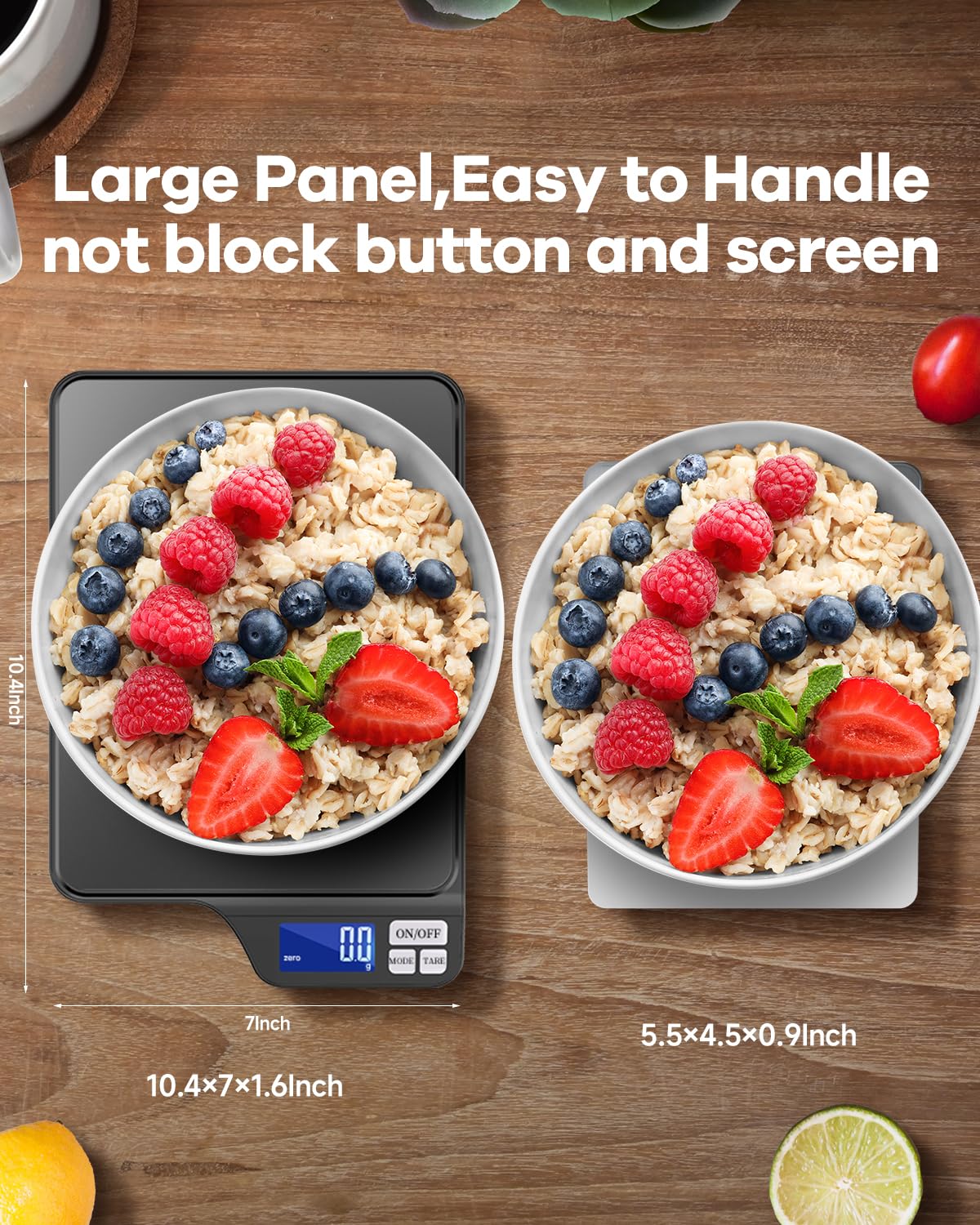 Large 5kg/11lb Kitchen Scale with 0.1g/0.01oz High Precision