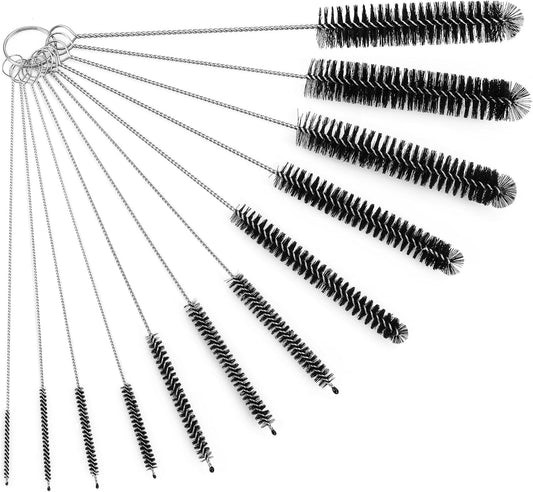 Straw Cleaner Brush Set, 12 Pieces Botthle Cleaning Brush and Nylon Tube Brush Brush, 11.8 Inch Long Cleaning Brush Kit for