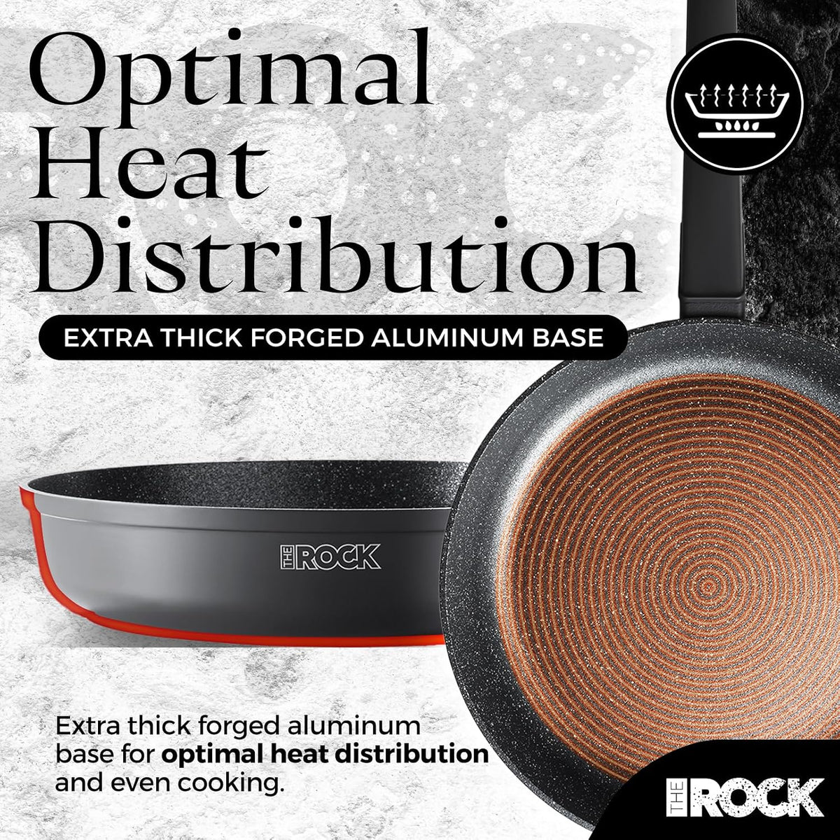 THE ROCK SOHO 9.5-Inch Non Stick Frying Pan – Nothing Sticks, Never Warps, Lasts Longer, Healthy Skillet with Heat-Resistant Handle, PFOA Free, Oven & Dishwasher Safe, Black