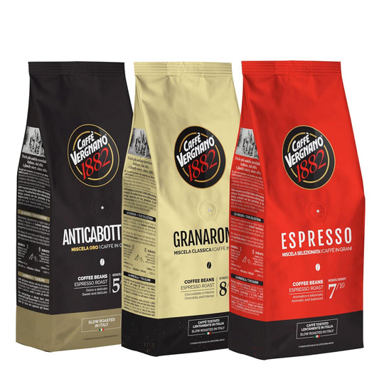 Caffe Vergnano Variety Whole Bean Coffee, Medium Roast Coffee Beans, 1.1 lb
