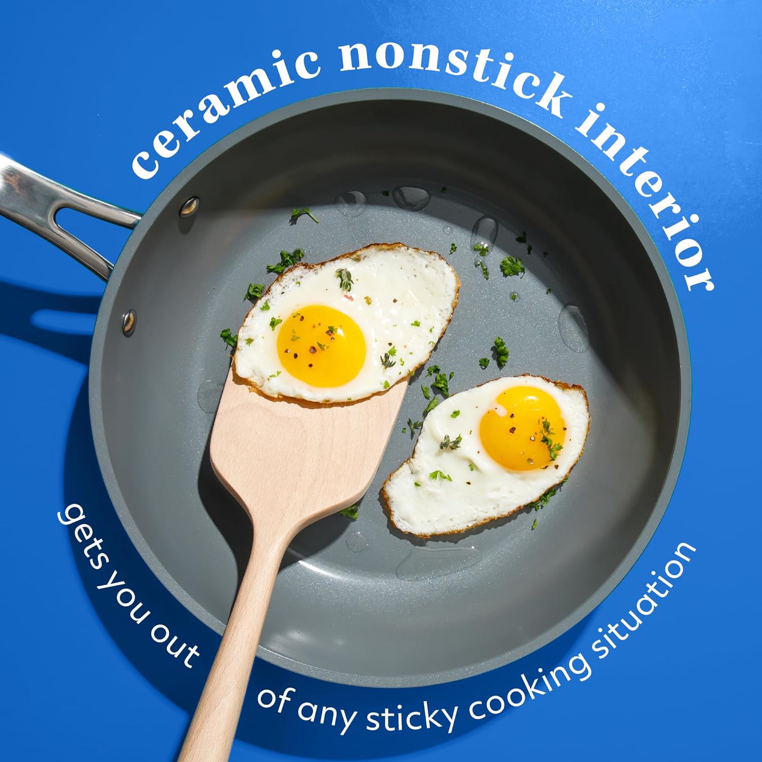 Sur La Table Kitchen Essentials 10 Piece PFA Free Non-Toxic Titanium Ceramic Nonstick Interior Forged Aluminum Cookware