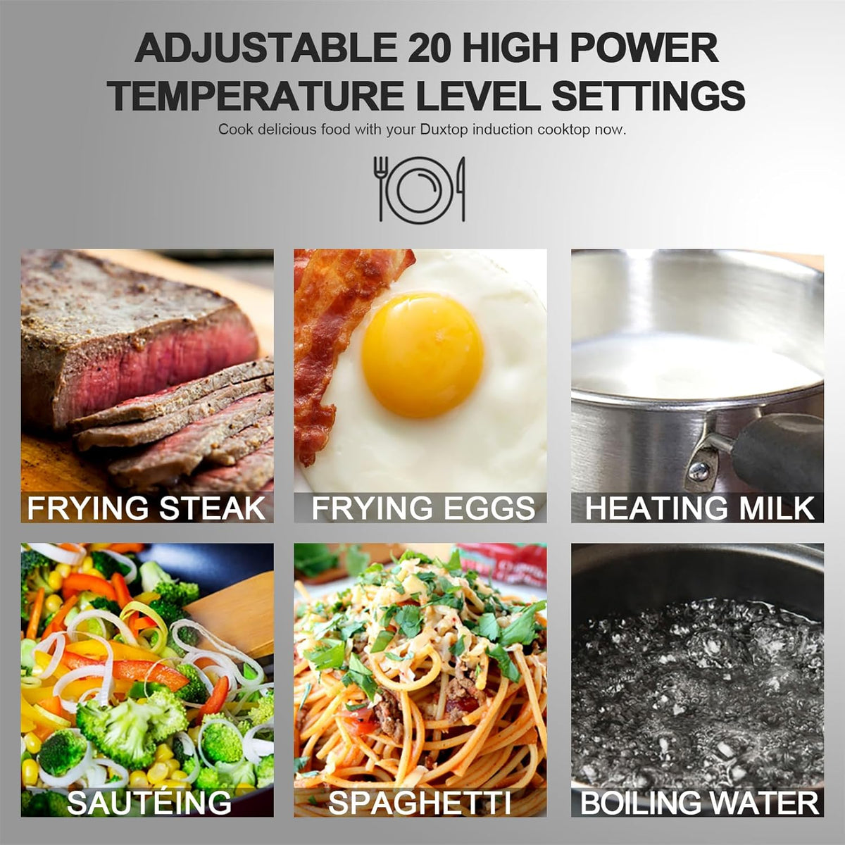 Duxtop 1800W Portable Induction Cooktop Countertop Burner, Gold 9120MC/BT-M20B