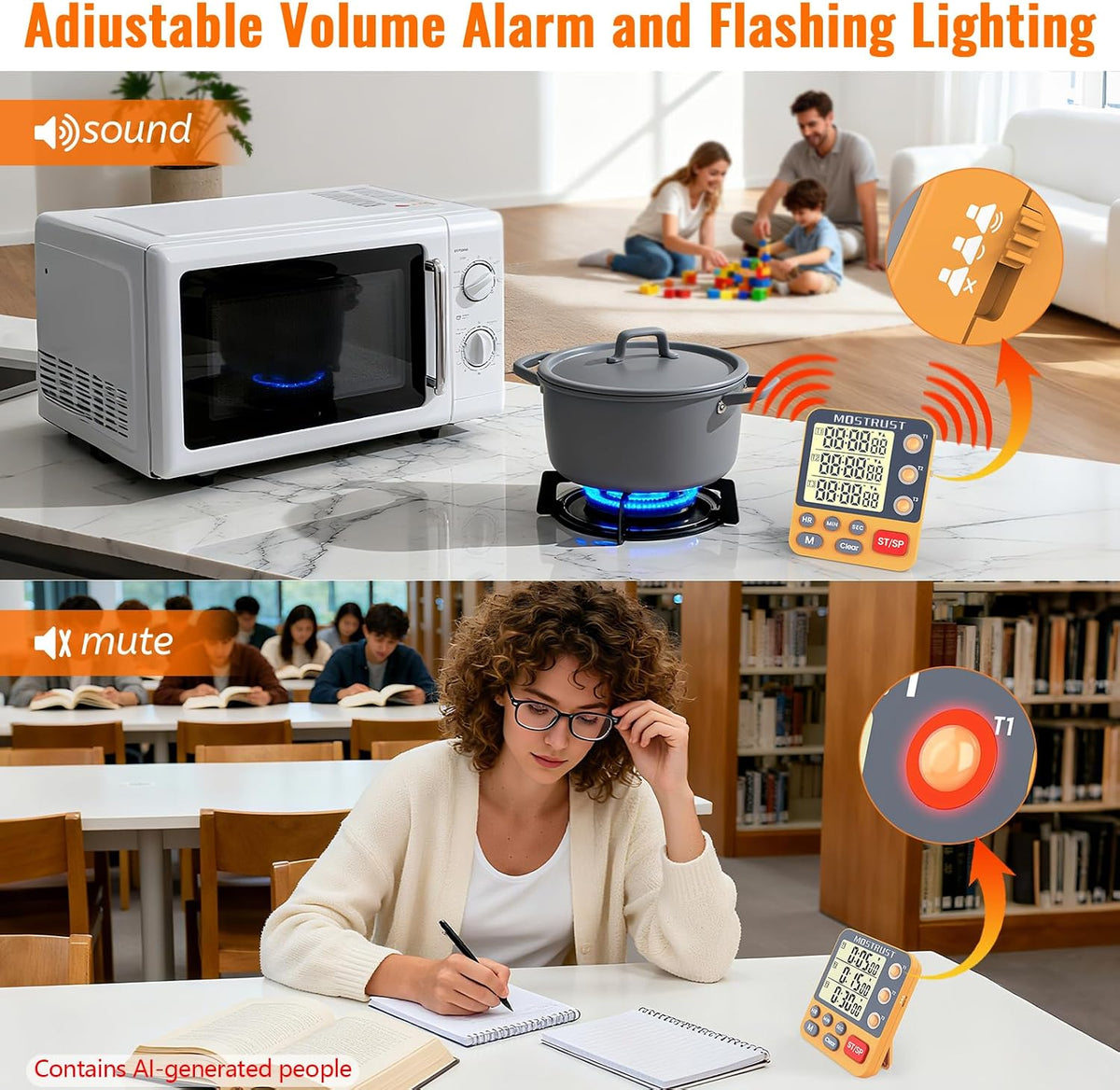 Digital Dual Kitchen Timer