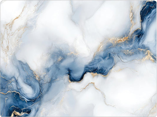 White Blue Cloudy Agate Marble Kitchen Glass Cutting Board Ocean Decorative Gift Marbled Granite Stone Rock Gift For Her Mom