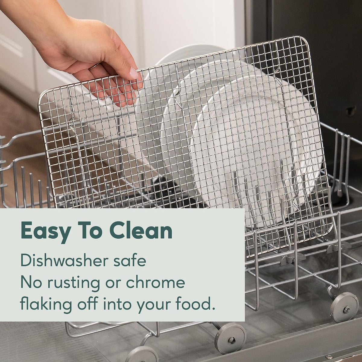 Durable Cooling Rack for Cooking and Baking - 11.5" x 16.5" | Professional Grade Premium 100% Stainless Steel, Baking Rack, Roasting, Grilling, Dishwasher Safe, Oven Safe, Wire Rack