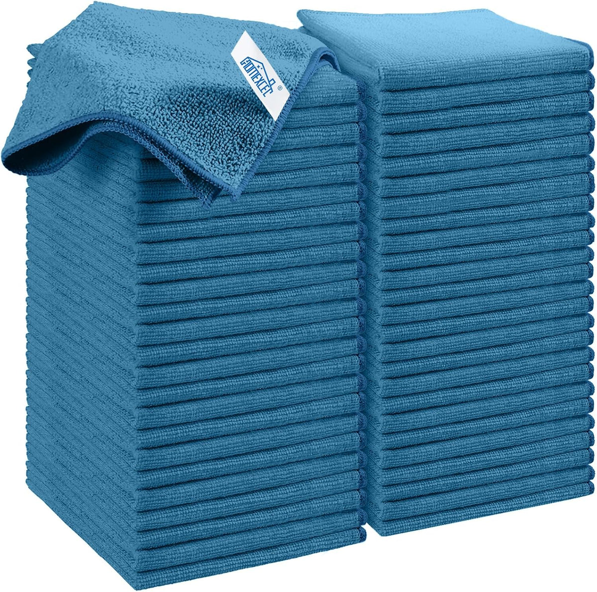 HOMEXCEL 50PK Microfiber Cleaning Cloth, Cleaning Rag for Home, 11.5x11.5in