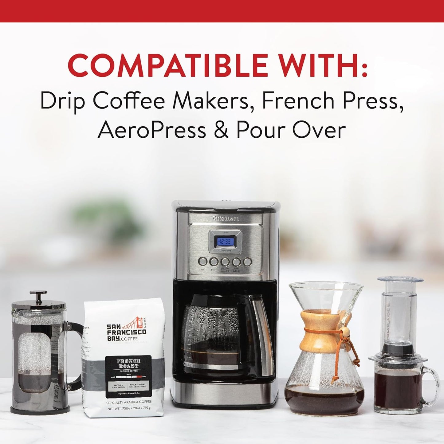 SF Bay Coffee French Roast 28 Ounce Ground Dark Roast