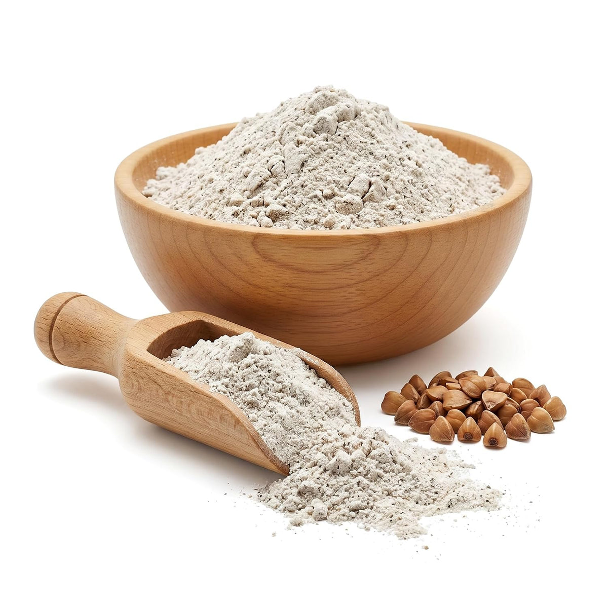 NY Spice Shop Buckwheat Flour - 1 Pound Ground Buckwheat Flour - Finely Ground Kuttu Ka Atta Groats - Natural Buck Wheat