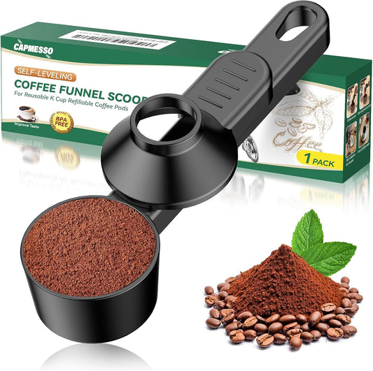 CAPMESSO Coffee Scoop for Reusable K Cup: Funnel Easy Filling Coffee Pods