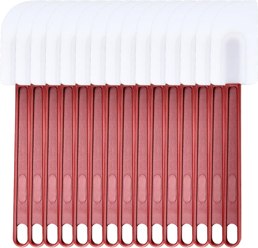 15 PCS Commercial Grade Silicone Spatulas Heat Resistant, 9.5-Inch Silicone Rubber Spatulas, Commercial Silicone Rubber
