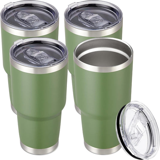 30 oz Tumbler with Lid Stainless Steel Tumblers Bulk Vacuum Insulated Cup Reusable Powder Coated Travel Mug Double Wall Leak