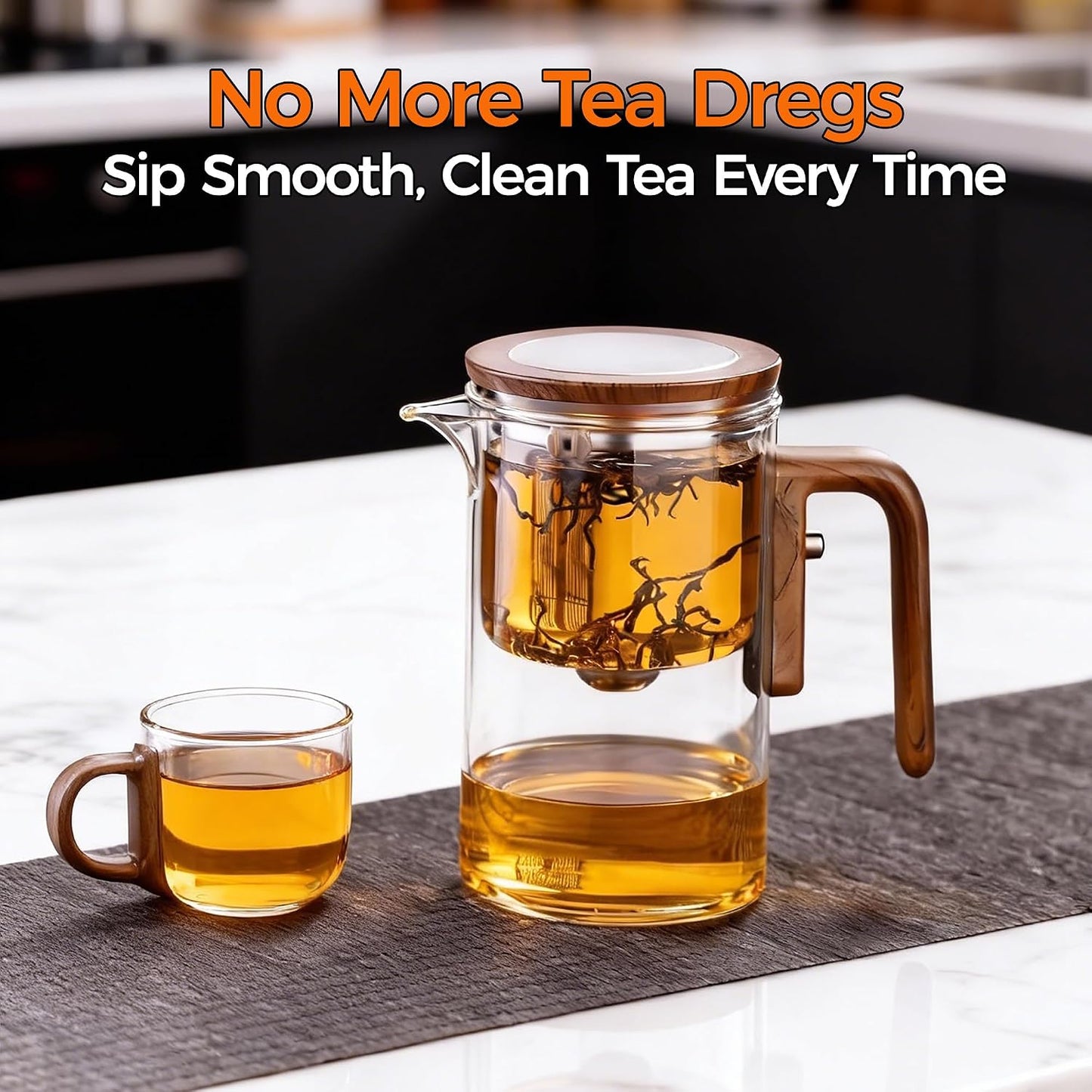 Enchanted Tea Pot with Tea Infuser, Loose Leaf Tea Steeper, 20 oz | Magic Teapot for Loose Leaf Tea Diffusers, Glass Tea Maker, Ideal Gift for Tea Lovers