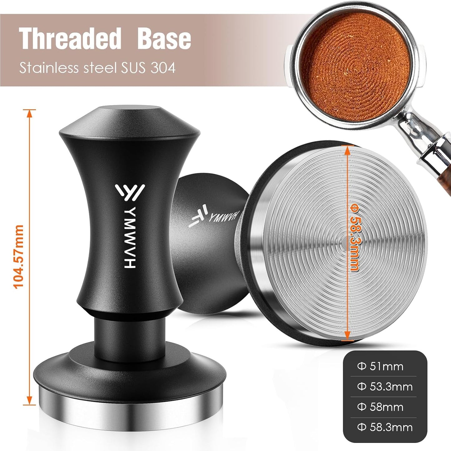 Espresso Tamper 58.3mm Barista Coffee Tamper