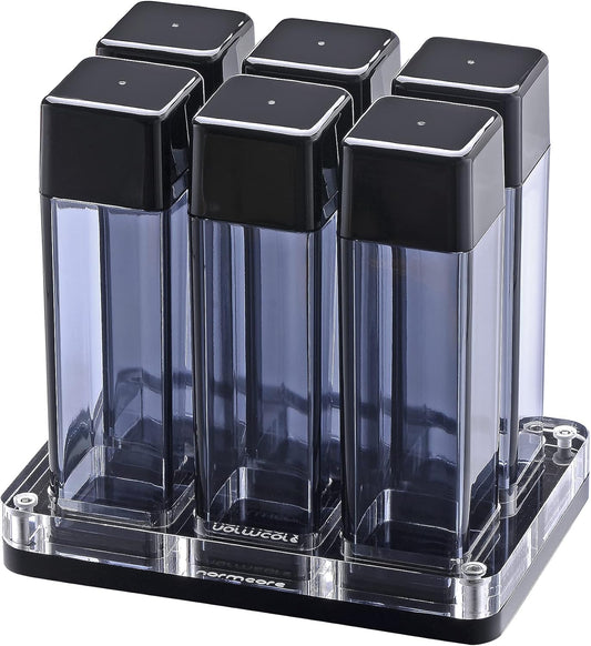 Normcore Single Dose Coffee Bean Storage - 6 pcs Coffee Bean Cellars with Stand & Hopper - Espresso Bean Storage Set -