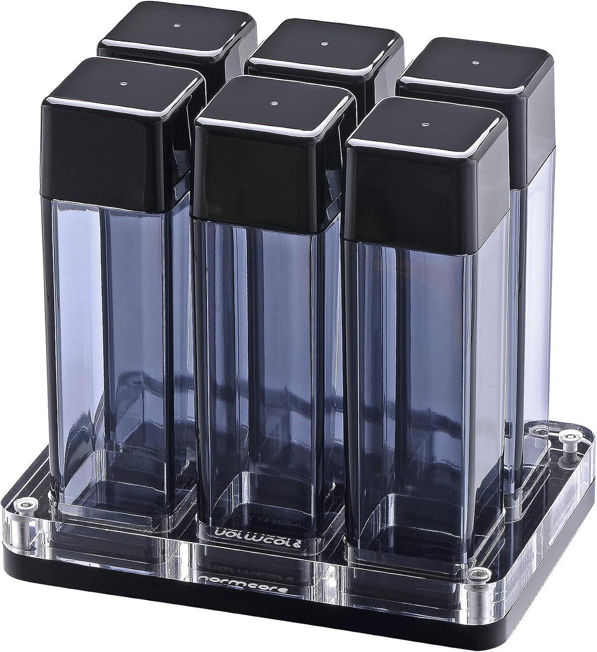 Normcore Single Dose Coffee Bean Storage - 6 pcs Coffee Bean Cellars with Stand &amp; Hopper - Espresso Bean Storage Set - One-Way Exhaust Valve - Patent Pending - Capacity 25-28g