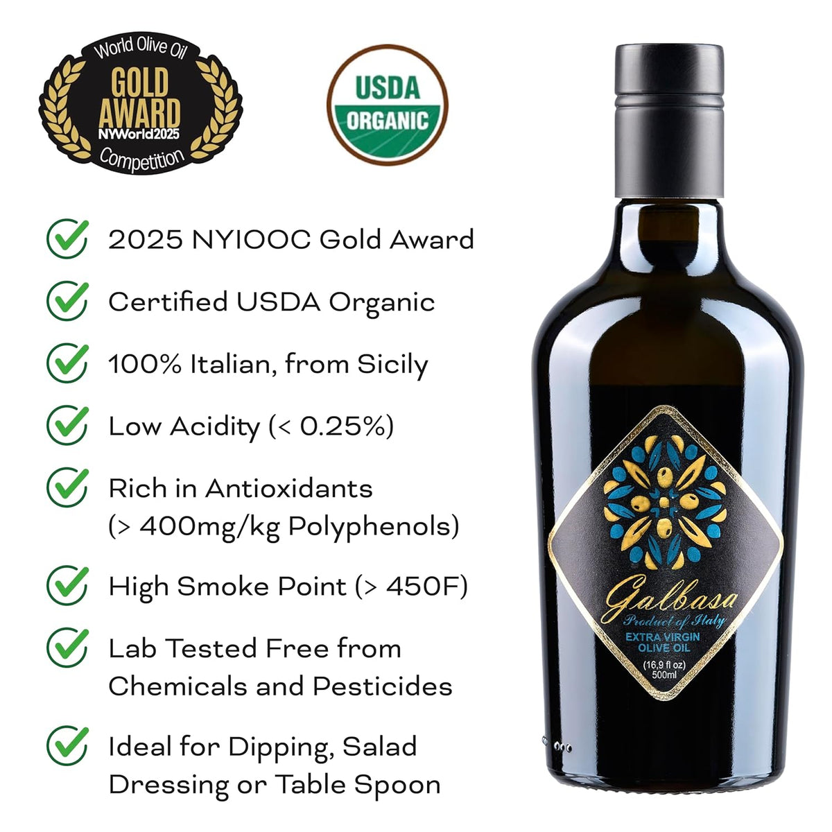 Galbasa - Organic Olive Oil from Sicily