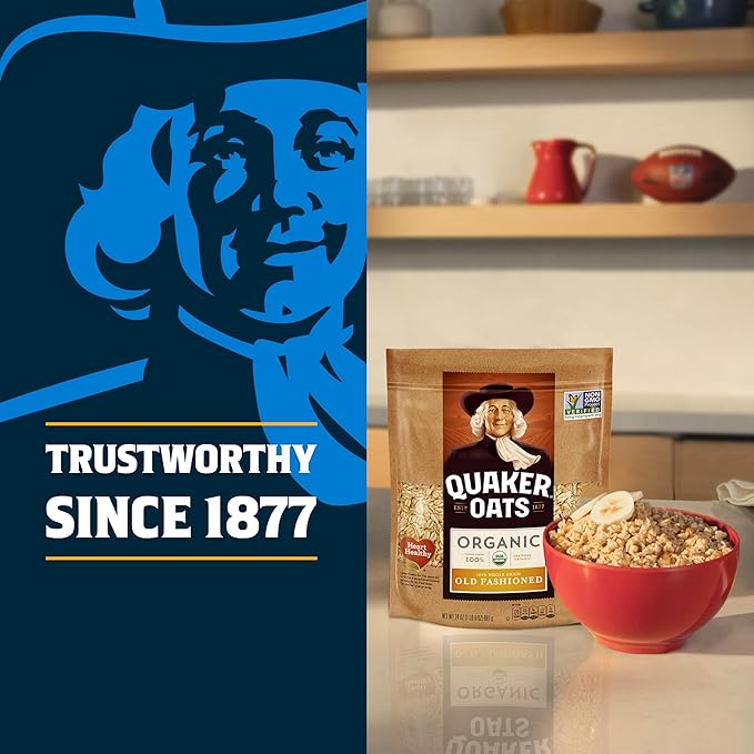 Quaker Gluten Free Old Fashioned Rolled Oats, Non GMO Project Verified, 24oz Resealable Bags (Pack of 4)