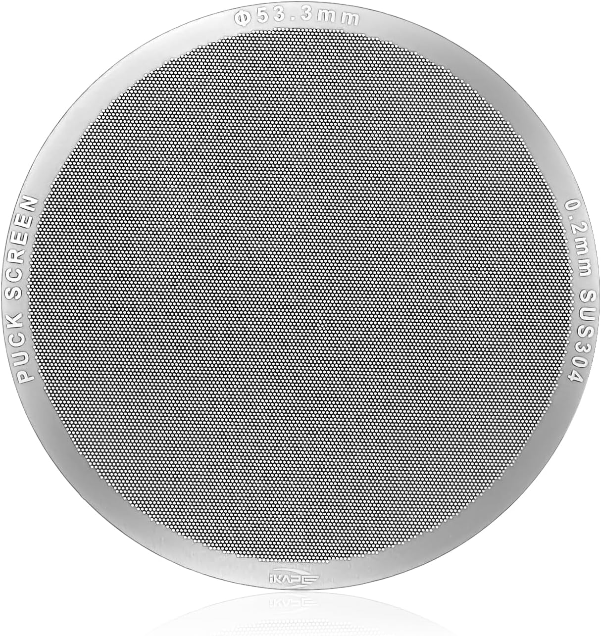 IKAPE 53.3mm Espresso Puck Screen, 0.2mm Thickness, Reusable Metal Ultra-thin & Ultra-light Coffee F