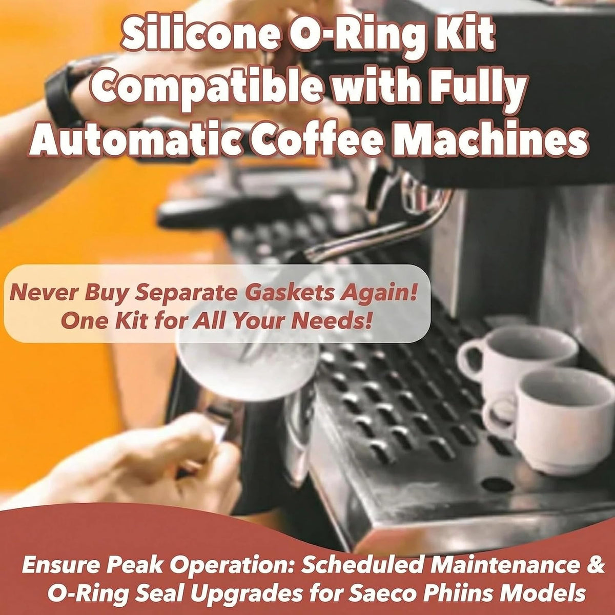30 Pcs Silicone O Ring Kit Compatible with Saeco &amp; Gaggia Coffee Machine | For Fully Automatic Coffee Machines, For Boiler Outlet Pin &amp; Brew Unit