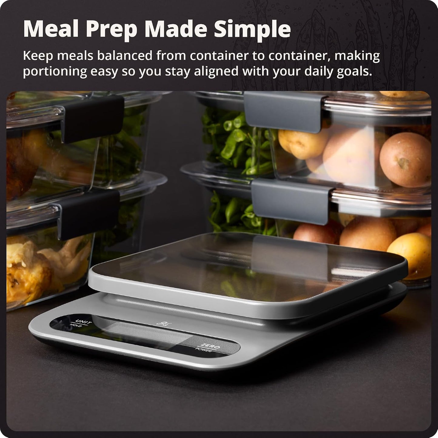 Greater Goods Digital Food Scale for Kitchen &amp; Baking, 22lb High Capacity