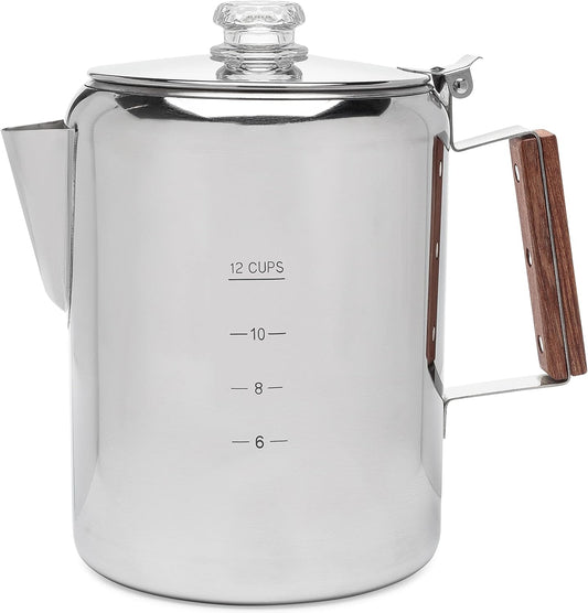 COLETTI Bozeman Percolator Coffee Pot — Camping Coffee Pot, Camping Coffee Makers – America’s Favorite Percolator – NO