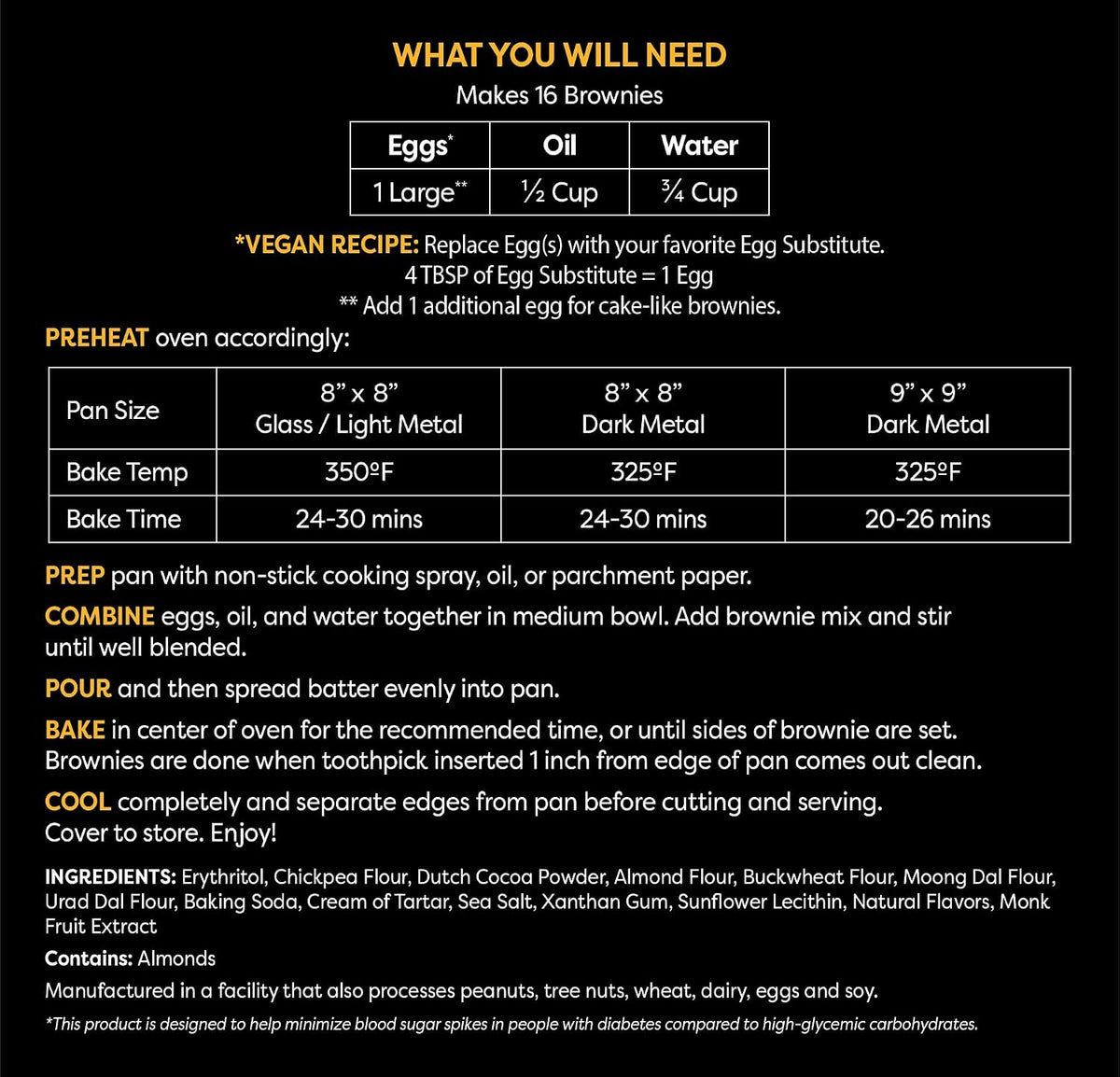 TruEats Brownie Mix: Low Glycemic