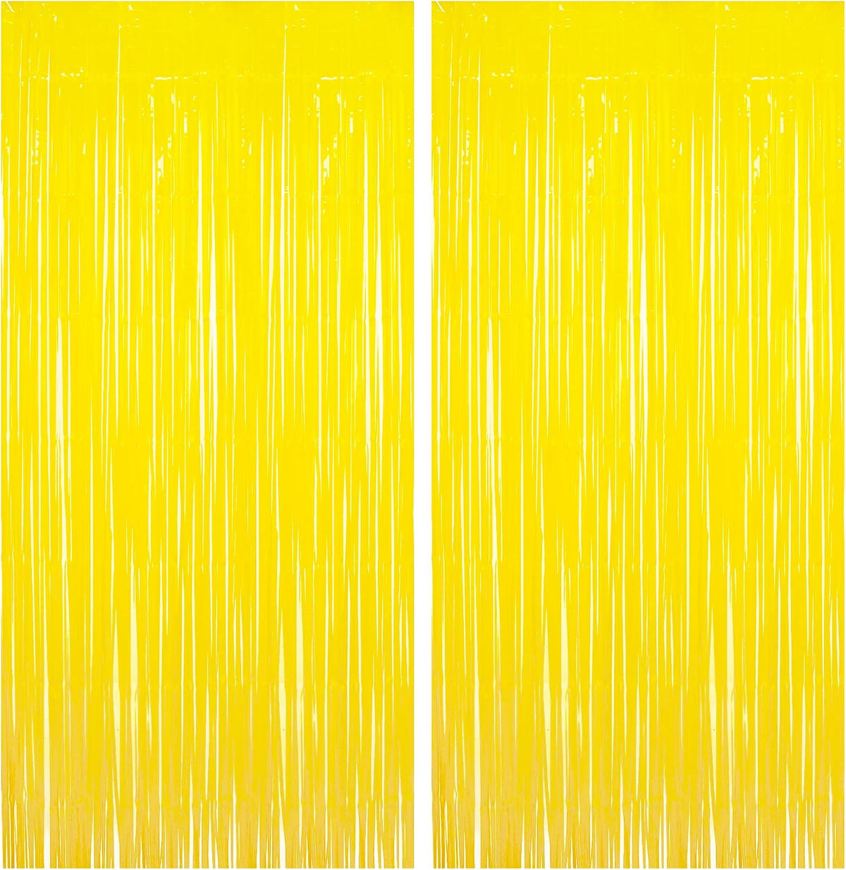 BRAVESHINE Fringe Curtain Backdrop | 2PCS | Pastel Yellow Party Decorations