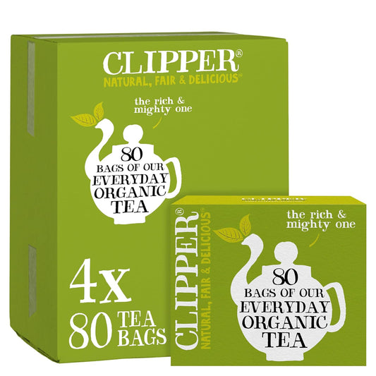 Clipper Organic Everyday Black Tea, 4 Pack / 320 Tea Bags