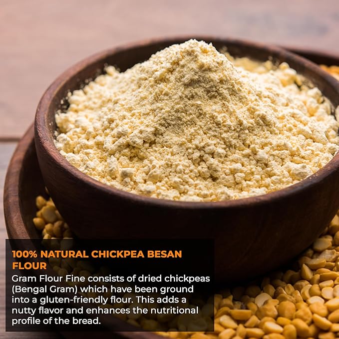 NY SPICE SHOP Besan Flour - All Natural Chana Besan - Superfine Besan Gram Flour - Bengal Ground Chickpeas - Chickpea Hummus Flour – 3 Pound